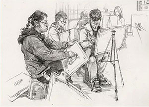 河南画室丨2018年中国美术学院速写高分卷