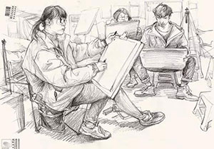 河南画室丨2016年中国美术学院速写高分卷