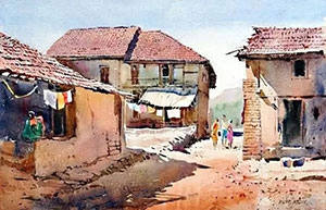 印度水彩大师milindmulick的风景画