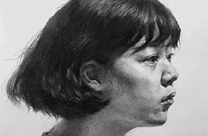 河南画室-素描教程|1/2侧面女青年头像写生