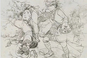 清华美院场景速写高分卷