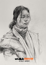 美术高考培训-素描头像作品