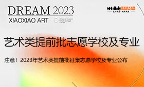 注意！2023年艺术类提前批征集志愿学校及专业公布