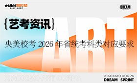 央美校考2026年省统考科类对应要求