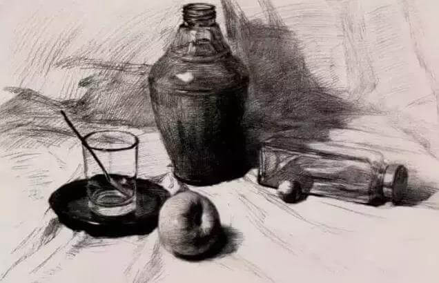 郑州画室_素描静物中的玻璃器皿