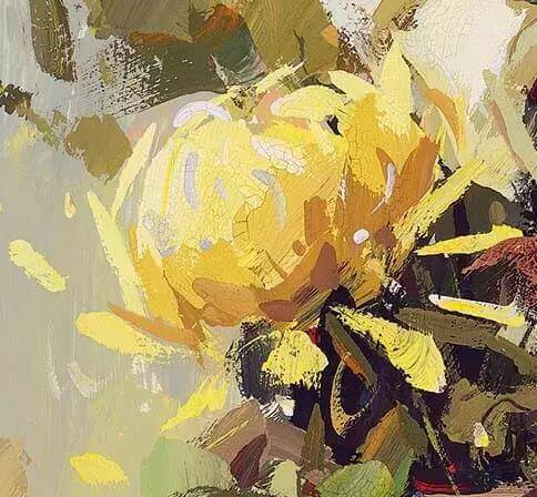 郑州画室_色彩绘画菊花 郑州画室_色彩绘画菊花