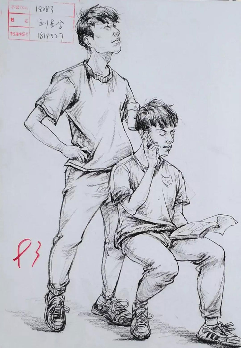 2019届安徽省模拟联考速写高分卷