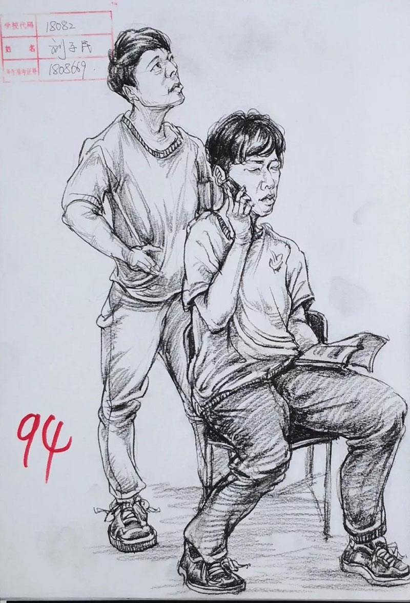 2019届安徽省模拟联考速写高分卷