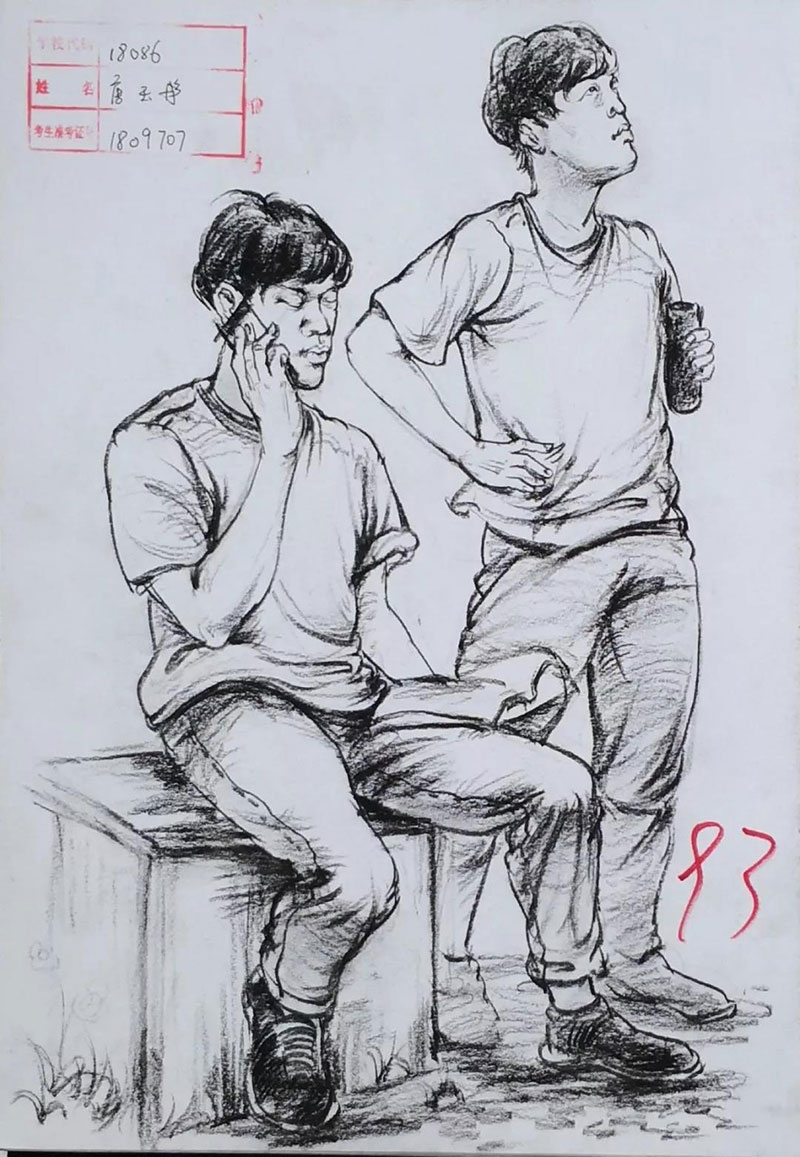 2019届安徽省模拟联考速写高分卷