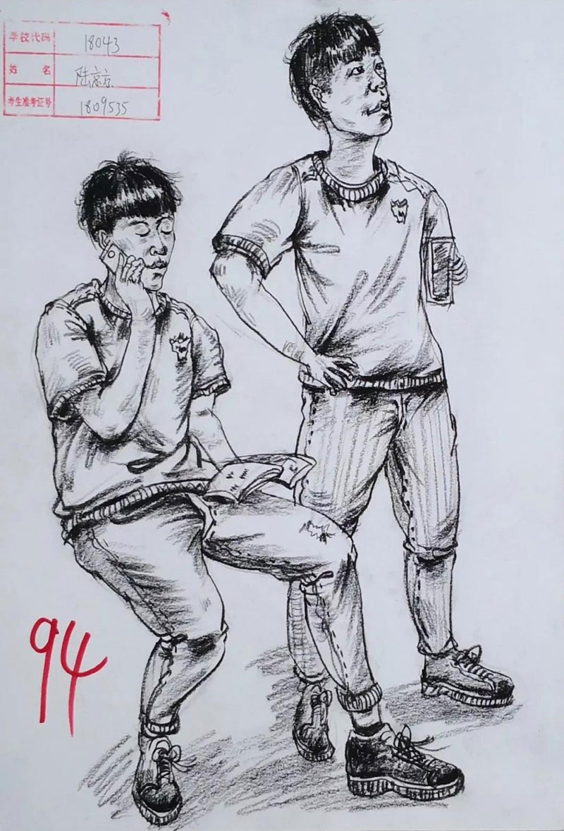 2019届安徽省模拟联考速写高分卷