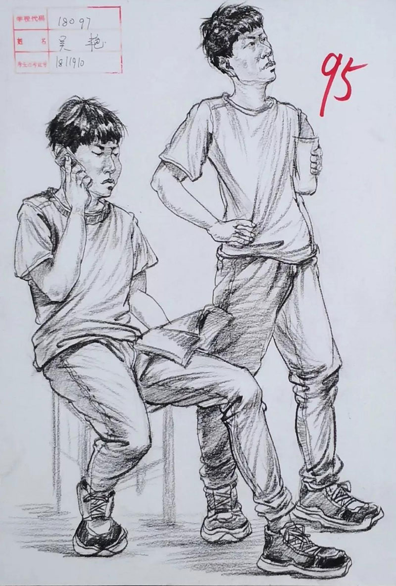 2019届安徽省模拟联考速写高分卷