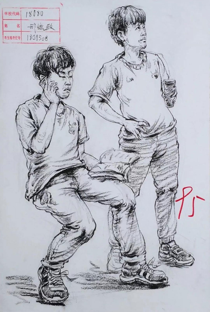 2019届安徽省模拟联考速写高分卷