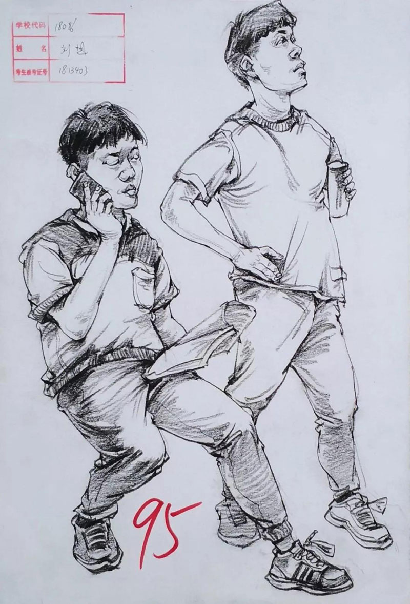 2019届安徽省模拟联考速写高分卷