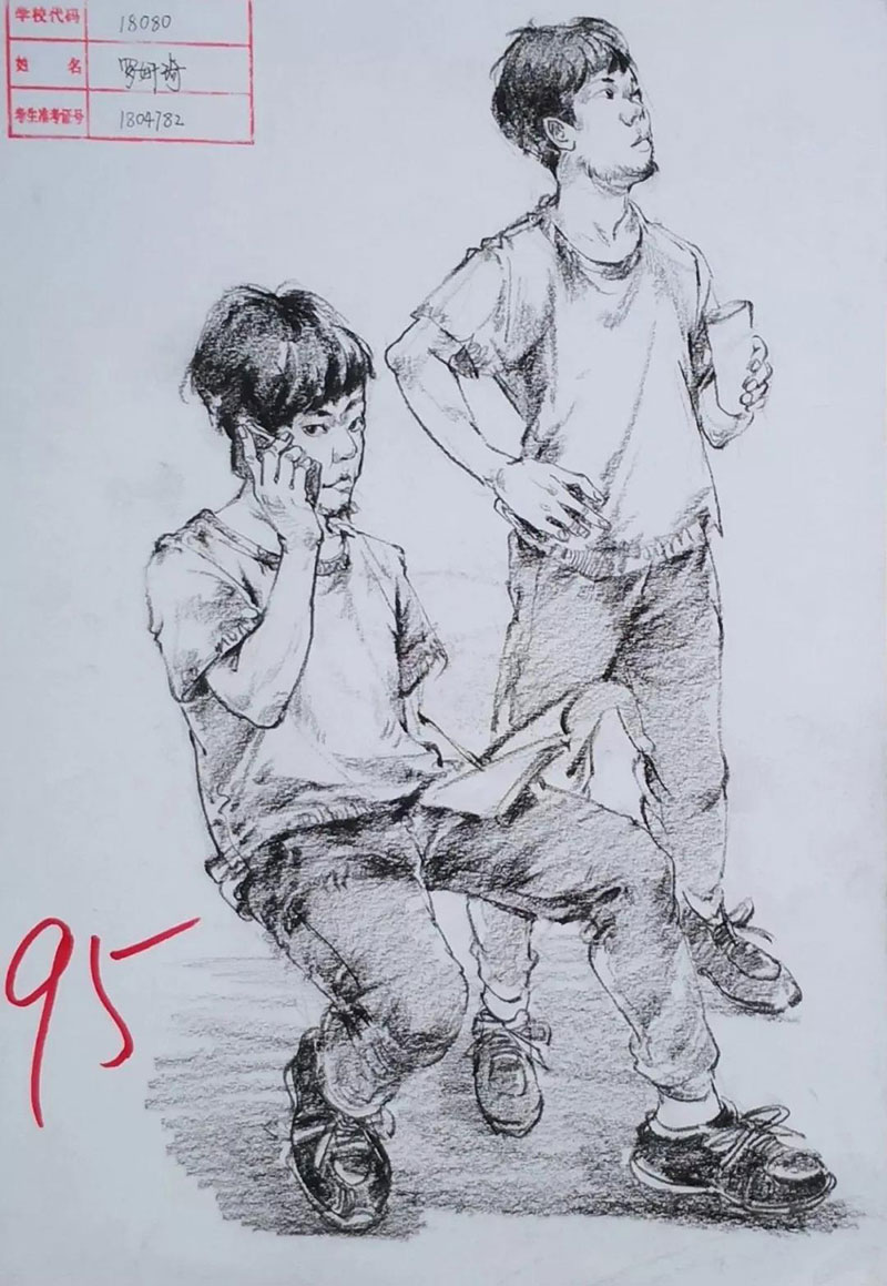 2019届安徽省模拟联考速写高分卷