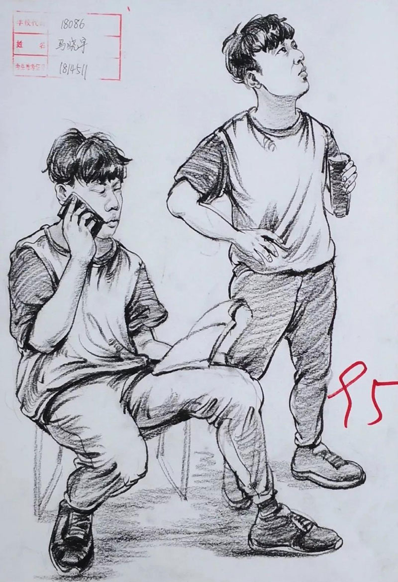 2019届安徽省模拟联考速写高分卷