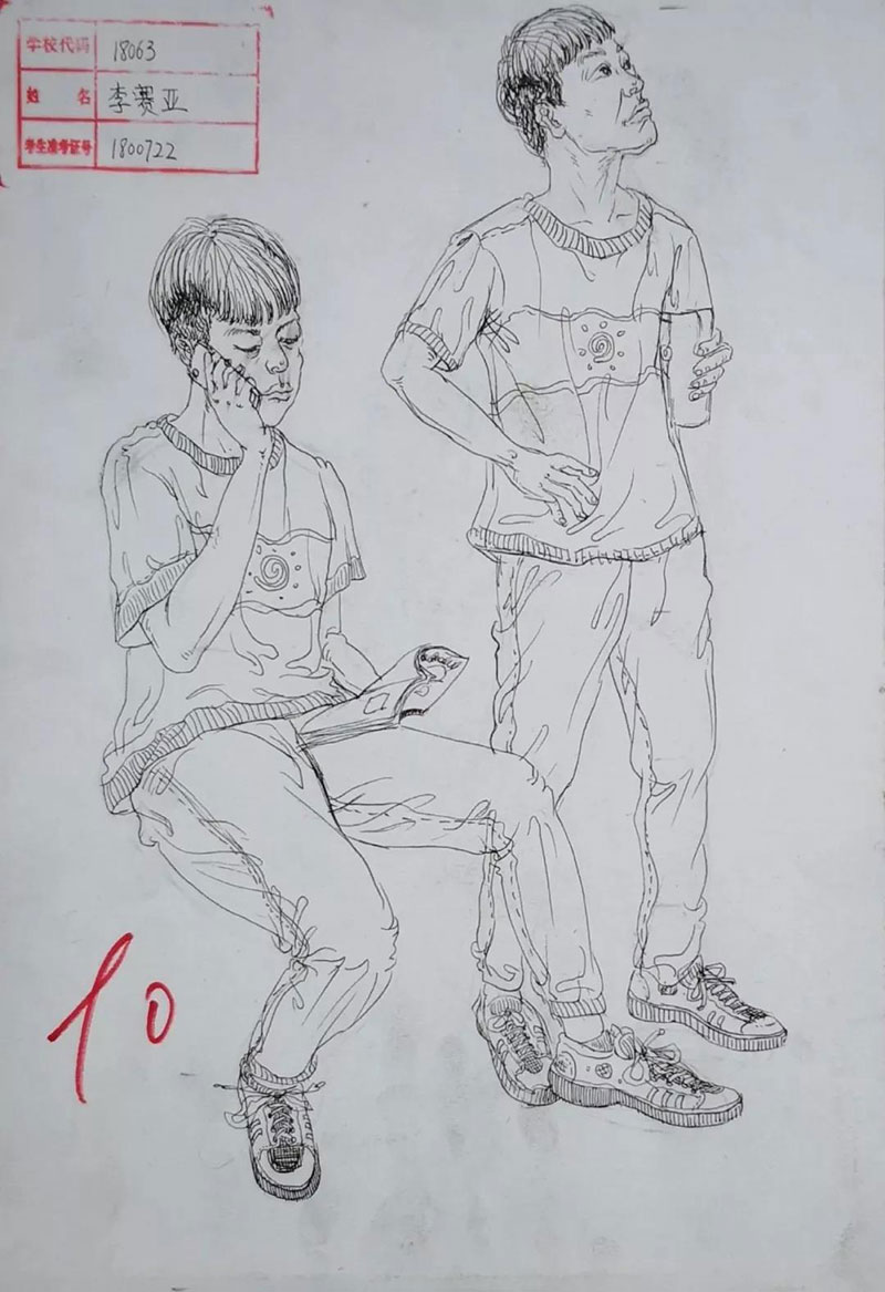 2019届安徽省模拟联考速写高分卷