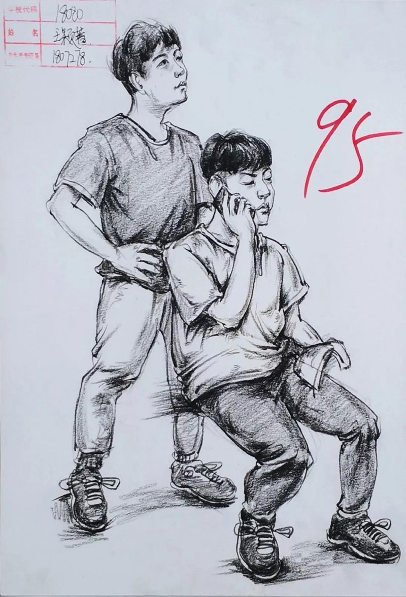 2019届安徽省模拟联考速写高分卷