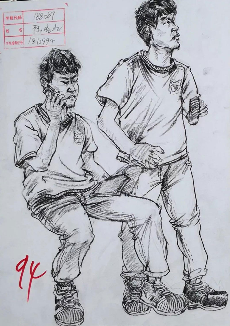 2019届安徽省模拟联考速写高分卷