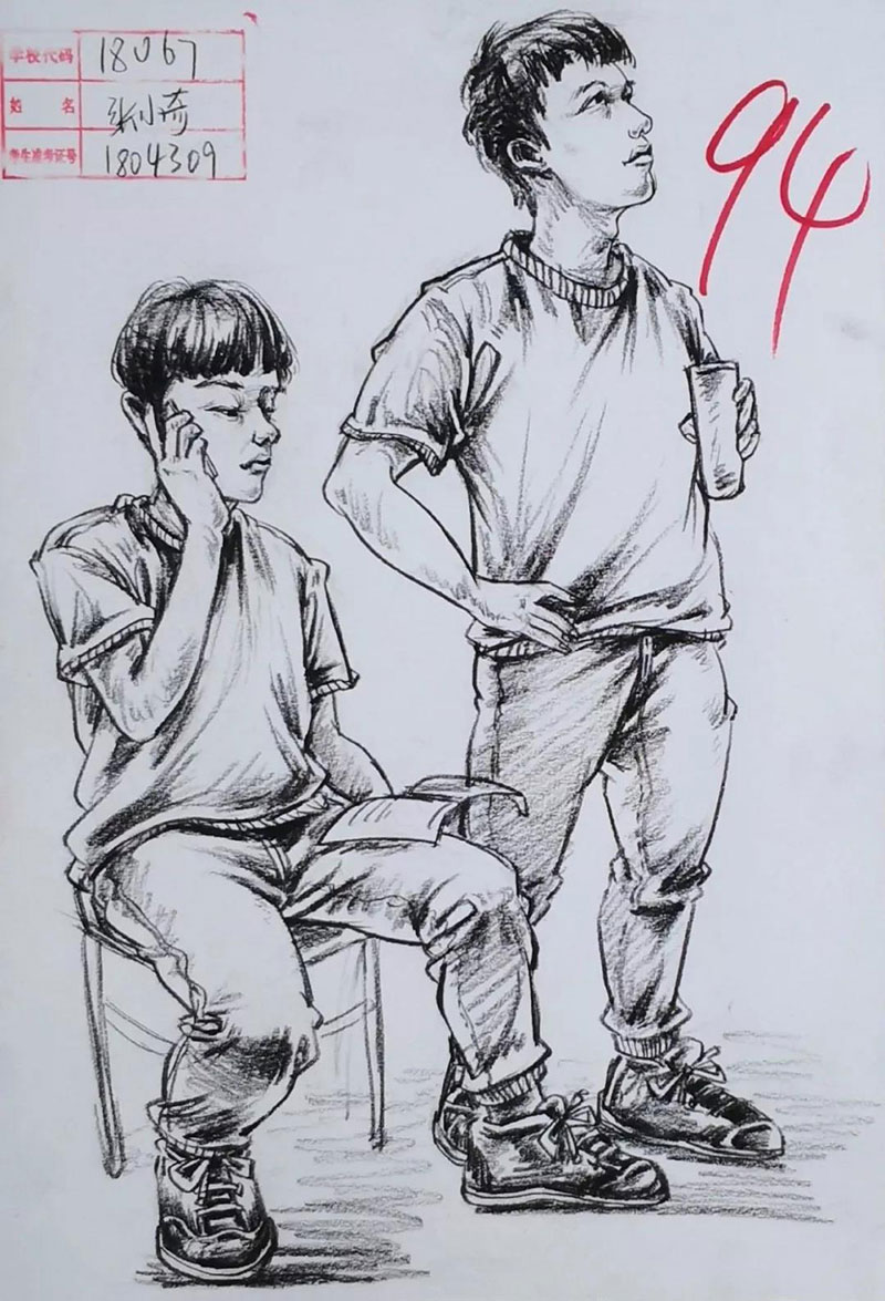 2019届安徽省模拟联考速写高分卷