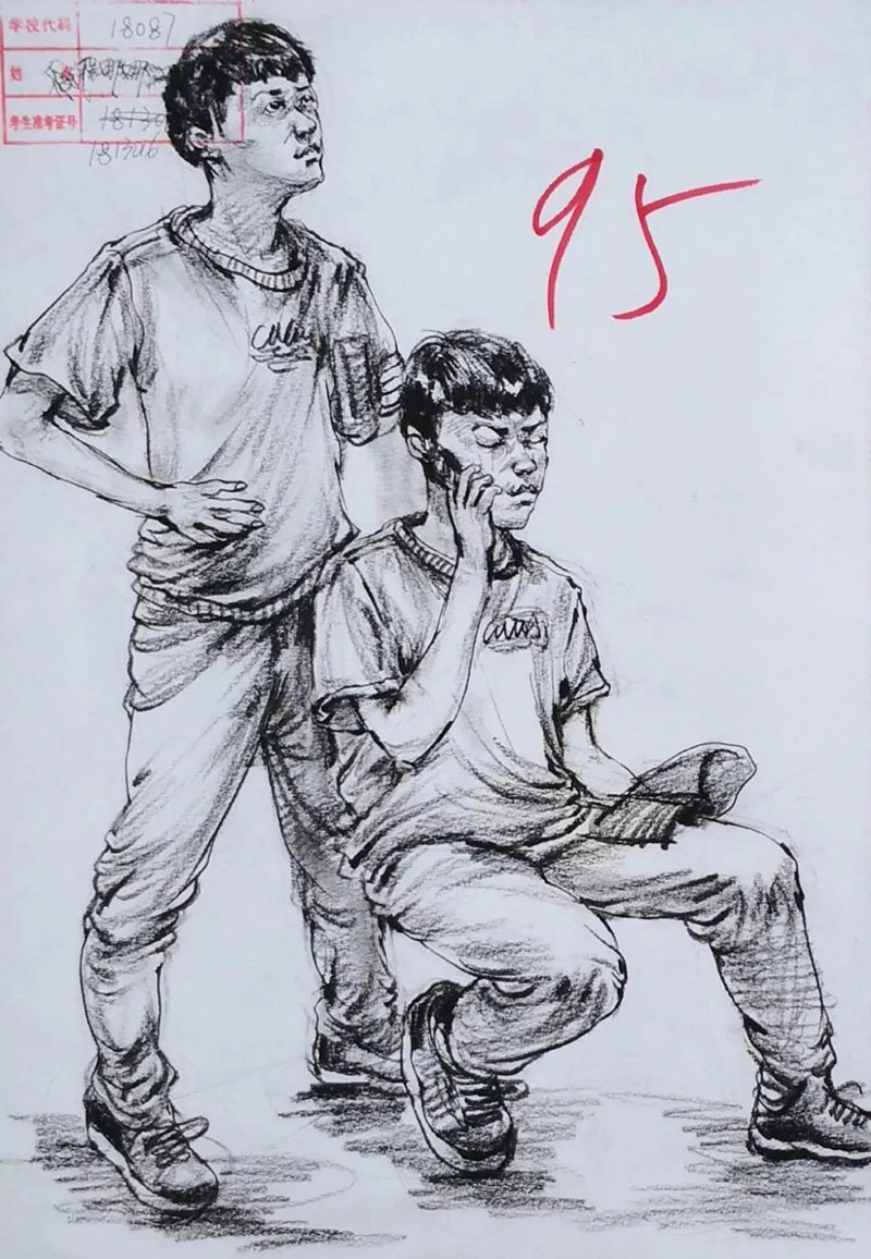 2019届安徽省模拟联考速写高分卷