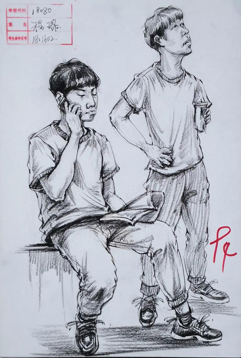 2019届安徽省模拟联考速写高分卷