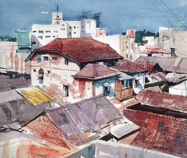 郑州画室水彩画家普拉塔普作品 郑州画室水彩画家普拉塔普作品