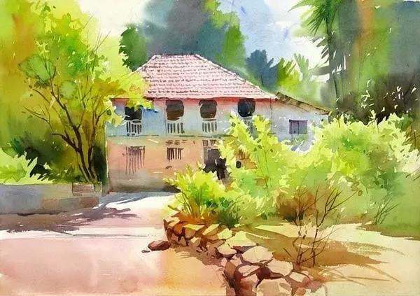 郑州画室水彩画家普拉塔普作品 郑州画室水彩画家普拉塔普作品