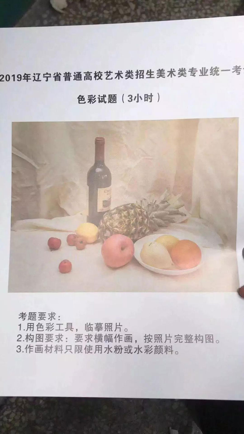 2019年辽宁省美术统考考题 2019年辽宁省美术统考考题