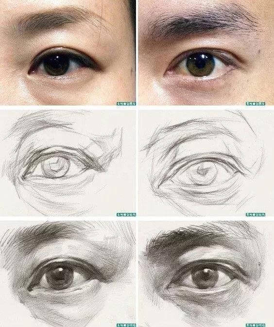 郑州画室笑笑美术素描男生眼睛 郑州画室笑笑美术素描男生眼睛