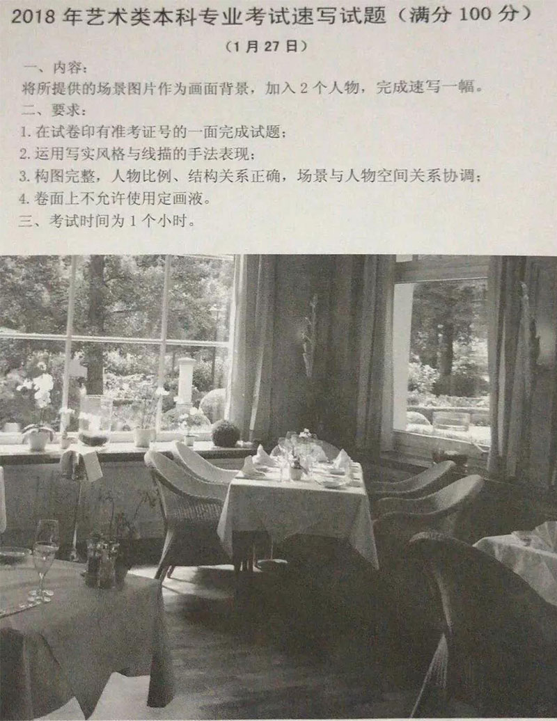 速写考题 速写考题