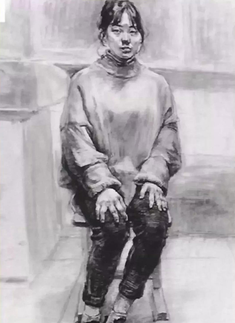 素描全身像作品