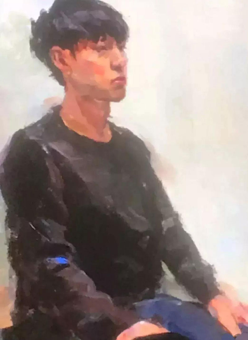 色彩半身带手作品