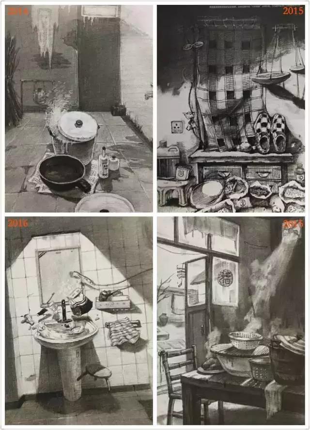 清华美院设计素描考卷