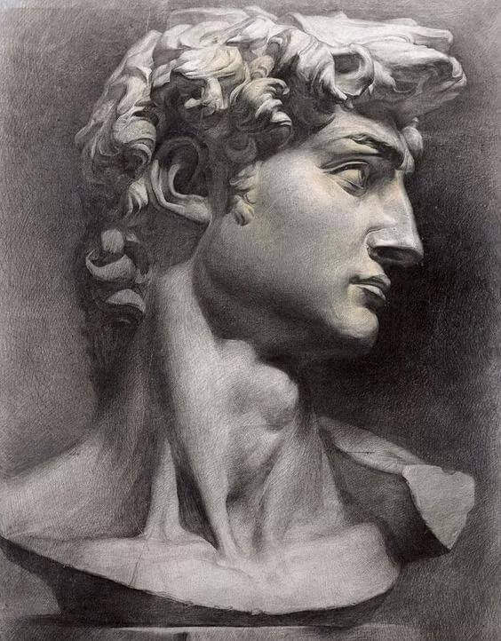 郑州画室排名素描石膏的头和胡子 郑州画室排名素描石膏的头和胡子