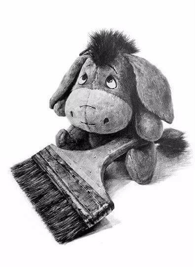 素描毛绒玩具的质感 素描毛绒玩具的质感