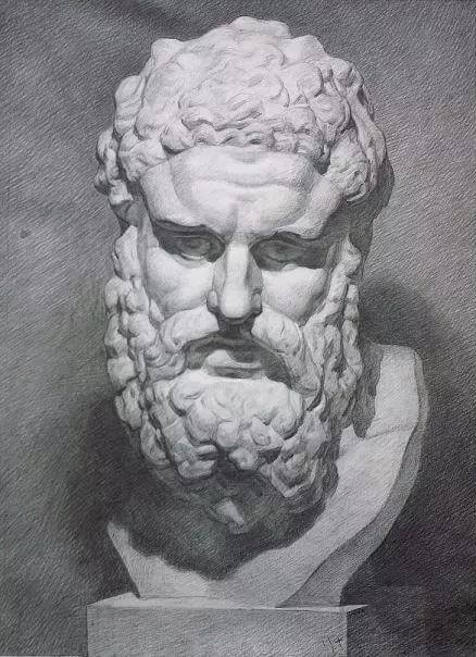 素描石膏的头和胡子的技巧 素描石膏的头和胡子的技巧