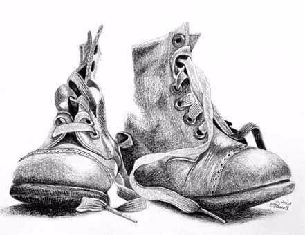 素描鞋子的质感 素描鞋子的质感