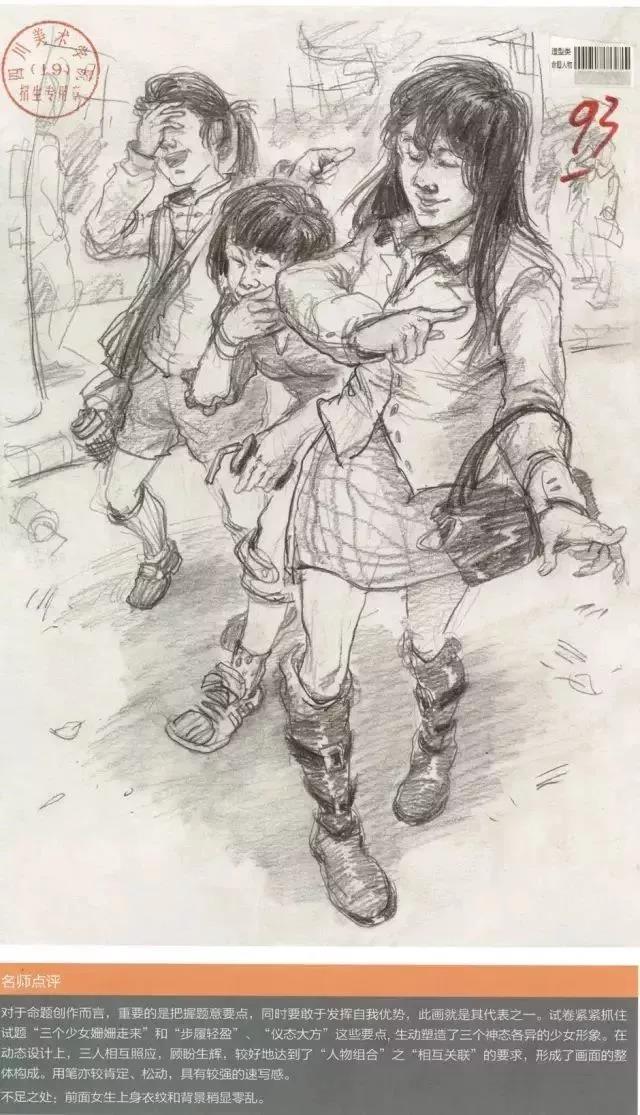 郑州画室_四川美术学院速写高分卷讲解 郑州画室_四川美术学院速写高分卷讲解