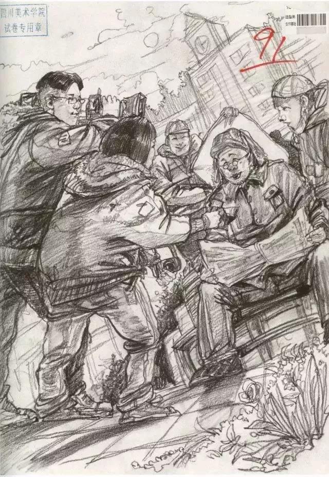 郑州画室_四川美术学院速写高分卷讲解 郑州画室_四川美术学院速写高分卷讲解