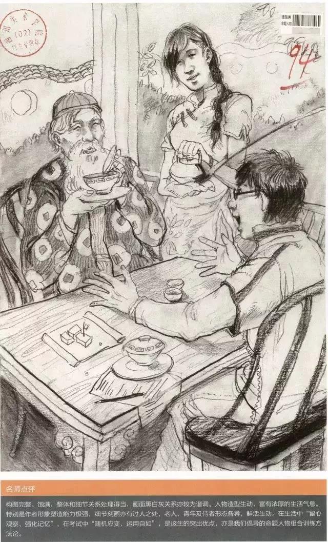 郑州画室_四川美术学院速写高分卷讲解 郑州画室_四川美术学院速写高分卷讲解