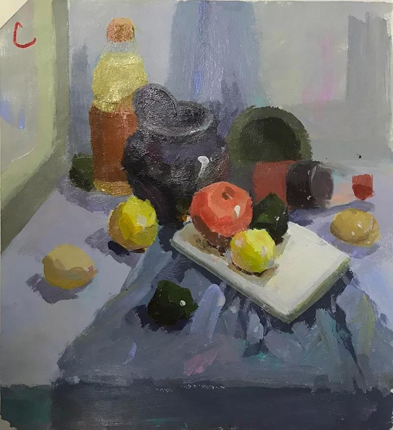 郑州画室笑笑美术兵团2019届种子计划_梁晴入学作品
