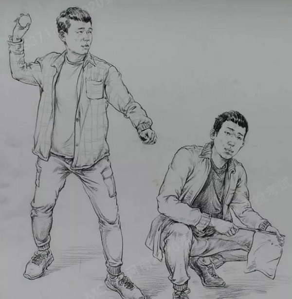 2020届河南美术二测速写篇