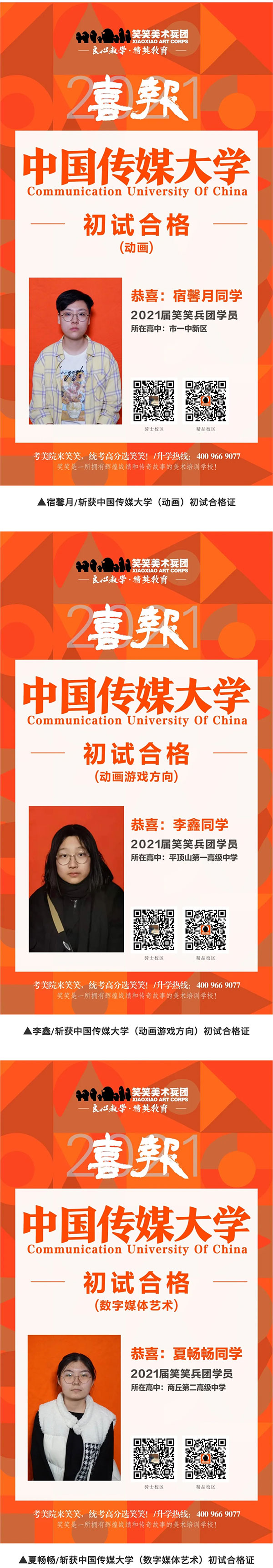 郑州画室笑笑兵团中国传媒大学校考初试成绩7 郑州画室笑笑兵团中国传媒大学校考初试成绩7