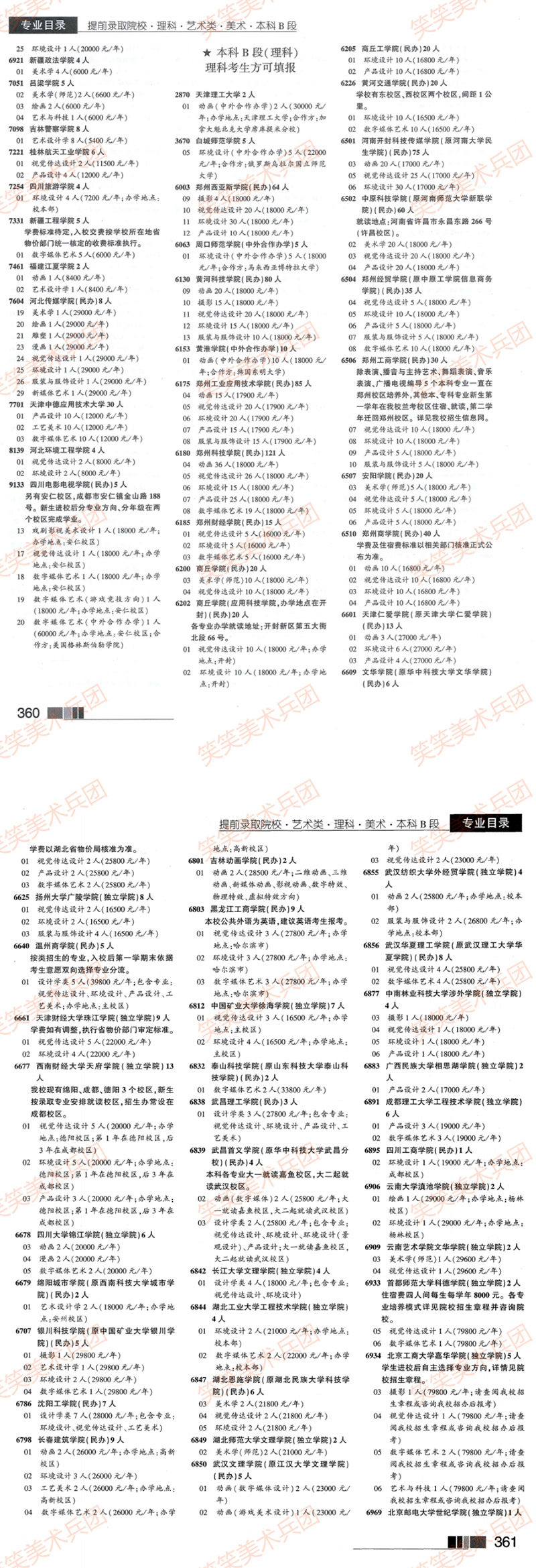 2022年河南艺术类招生计划-美术统考-理科-艺术类-美术本科B段院校名单及招生人数