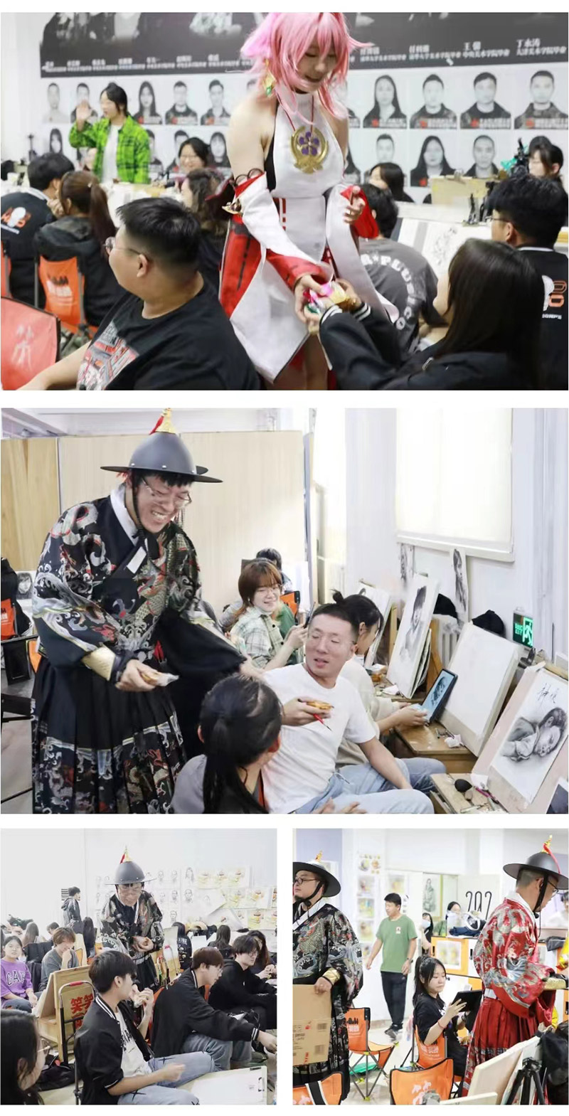 老师们身穿精美汉服为孩子们送节日祝福