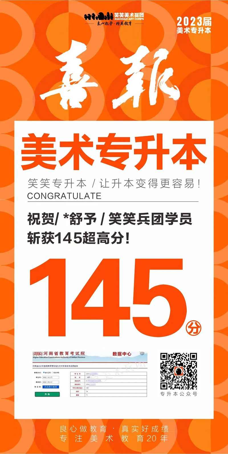 2023届美术专升本喜报